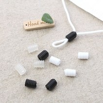 짱패브릭 원통형 마스크스토퍼 끈조절기, 블랙50개