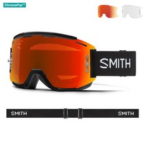 SMITH Squad MTB 스쿼드 엠티비 산악 자전거 고글 Black 블랙 크로마팝 에브리데이 레드미러 + 클리어 (렌즈 2장), 단품