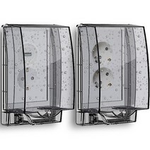 [콘센트방수커버] 힐링타임 투명 콘센트 방수 커버 덮개 가리개 욕실 소형 대형, 대형(블랙)