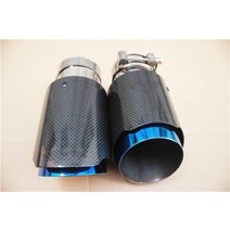 Akrapovic 용 자동차 광택 탄소 섬유 머플러 팁 배기 시스템 파이프 노즐 스트레이트 블루