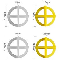 100pcs 재사용 가능한 타일 크로스 웨지 1.5mm 2mm 3mm 레벨러 건설 도구 수평 시스템 바닥 벽, 01 yellow 1.5mm
