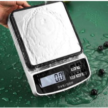 수산용 식당 방수 저울 주방 고중량 계량 산업용 계수, 신제품 방수 5kg 0.1g  충전 케이블