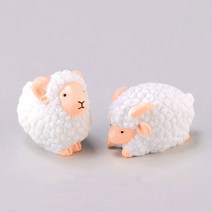 미스토토 테라리움 만들기 재료 화이트 양 미니어처 동물피규어 스몰 월드꾸미기, P1072_고개숙인 양 1P