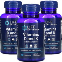 라이프익스텐션 비타마인드 D 앤 K 캡슐, 60개입, 3개