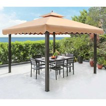 조립식정자 그늘막 마당 전원주택 옥상 테라스 방갈로, 더블탑3.5x3.5미터