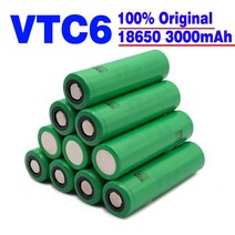 100% 새로운 3.7V 3000mAh 리튬 이온 충전 18650 배터리 Us18650 Vtc6 20A 3000mAh 소니 장난감 공구 손전등, 8개