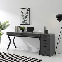 1800 서재 가구 스틸프레임 책상서랍세트 PC다이 입식 프린터받침대 노트북, 화이트