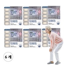 관절 연골 엔 뮤코다당 단백 소연골 콘드로이친 1200 무릎 발목 손목 건강기능식품 콘도로이친 콘드리친 콘로이친 식약처인증 남자 여자 부모님 노인 40대 50대, 6박스, 60정