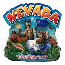 Nevada State Montage Wood Fridge Magnet 2, 1