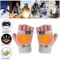 스노우보드왁싱 가을 겨울 양모 플립 플롭 장갑 여성용 더블 레이어 니트 두꺼운 하프 핑거 라이딩 여성 용, [01] Pink