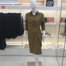 [모다아울렛][라인]셔츠형 드레이핑 원피스 (NWOPJC61) 419492
