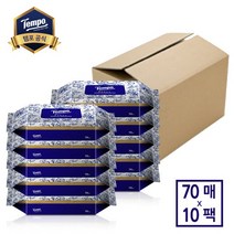 템포 프리미엄 물티슈 70매*10팩 캡형 x 1 박스, 70개, 10개