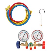 자동차 스캐너 AC 진단 냉매 매니 폴드 게이지 세트 R12 R22 R404A R134a 호스 후크가있는 자동차 에어컨