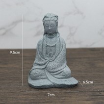 불교용품 분재 부처님 수족관 돌 장식 작은 불교 승려 티베트 불교 인형 동상 정원 자동차 장식 홈 장식, 12 12