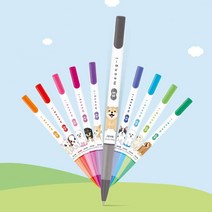 자바펜 멍이 저점도 러버유성볼펜 0.5mm, 포메라니안(핑크)