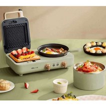 토스터기 레트로 식빵굽는기계 빈티지 유럽스타일, C  그린 (표준 + 와플 접시+다기능 접시)