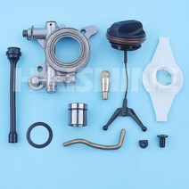호환 허스크바나 Husqvarna 오일 펌프 오일러 전체 수리 키트 372xp 365 372 371 362 전기톱 캡 웜 기어 슬리브 라인 고무 씰 예비 부품, 없음