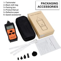 속도측정기 6236P 디지털 타코미터 레이저 포토 센서 2.5 99999 RPM 회전 속도계 정확도 게이지 마커 반사 테이프 포함, 01 New Version 6236P