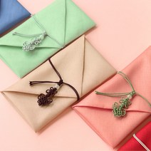 나비매듭 예단보 예단비 봉채비 예단봉투, 산호색