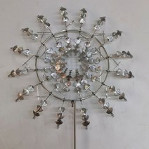 마법 금속 풍차 3d 윈드 스피너 마당 정원 장식 야외 실내 액세서리 윈드 포수 수집가, 31x31cm, 껍데기