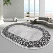 레트로 푹신한 대형 러그 거실 커피 테이블 부드러운 공간 타원형 장식 침실 카펫 세탁 가능 두꺼운 매트