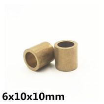 10pcs 6x10x10mm FU1 분말 야 오일 부싱 다성 베어 소결 구 슬브 061010, 한개옵션0