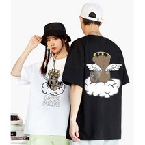 천사 곰 단체 우정 가족 트윈룩 커플 봄여름가을 빅사이즈 시밀러 캐주얼