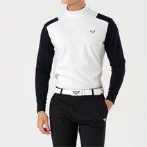 라그랑소매 흰색 반목폴라 남자 골프티 착용감 휴일룩 체육대회 모임