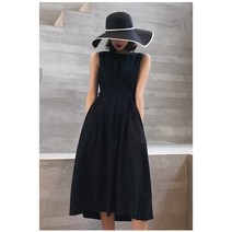 런메시 Runmecy 하객원피스 여성 흰색 여름원피스 민소매 A라인 나시 원피스