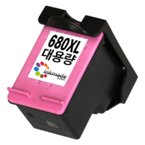 HP NO.680 대용량 재생잉크 F6V27AA F6V26AA 데스크젯 HP1115 HP2135 HP3635 HP3636 HP3835 HP4535 HP4675, 칼라대용량재생잉크, 1개