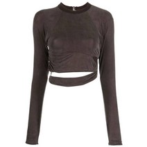 쟈크뮈스 JACQUEMUS 라 티셔츠 에스펠로 컷아웃 크롭 탑 269233