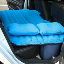자동차 공기 주입식 소파 여행 에어 매트리스 범용 뒷좌석 다기능 소파 베개 야외 캠핑 매트, 파란, CHINA