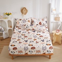 라지킹침대 Winter Bed Cover Polyester Fitted Sheet King Queen Size Bedspread All-around Elastic Rubber Ba, [04] 200x220x25cm 1pcs, [13] 13