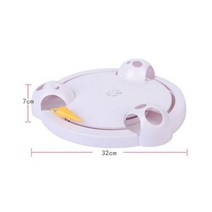 전기 고양이 장난감 스마트 애완 동물 인터랙티브 파운드 숨기기 찾기 마우스 사냥 스크래치 보드 놀이 플레이트 4 AugZ2, WHITE_32CMX7CM