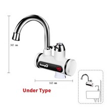 가정용전기보일러 전기 순간온수기 sangq 220v 주방 수도꼭지 tankless 난방 수도꼭지 흐르는 가열 믹서 디지털 디스플레이 돼지꼬리히터 대체 심야 전기온수기 상향식, slt102-짧은, 유럽 ​​연합