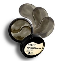 피부관리 Ilisya-콜라겐 아이 마스크 24K 골드 패치 해초 다크 서클 안티 퍼 피스 에이징 모이스춰 라이징 아이즈-60개, Black-new
