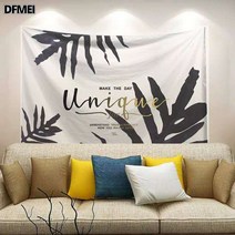DFMEI 배경 브린스 행주 해바라기 펜션 인테리어 룸 숙소 침실 셋방 배경 벽 태피스트리, 잎 세 장, 150*130의 송6등