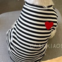 강아지 명품옷 하트 가디건 스웨터 니트 코트 중소형 애견의류 4color, 티셔츠
