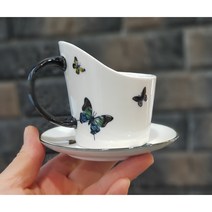 윙스세라믹 나비 도자기 종이컵 홀더