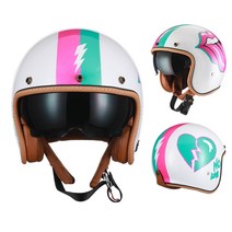 쇼에이 헬멧 풀페이스 시스템 오픈페이스 클래식 agv 레트로 3/4 오픈 페이스 하프 오토바이 헬멧 CYRIL B2, 12 6