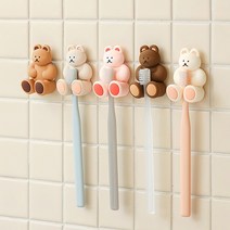 로마네 도낫도낫 실리콘 칫솔걸이 욕실용품 집들이 선물, 초코, 1개