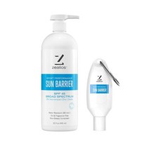 질리오스 Zealios Sun Barrier (32온스) - SPF45 파라벤 프리 액티브 자외선 차단 로션 59.7ml (2온스) 리필 병 포함134940