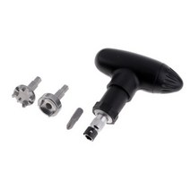 골프 신발 클리트 렌치 도구 스파이크 래칫 제거 및 교체 W/3 어댑터, 블랙, 1개