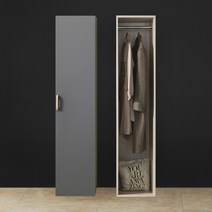 이엔 400 옷장 선반장 시스템 장롱 장농 침실 원룸 드레스룸 틈새 수납장, 그레이