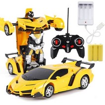변신 조명 RC Cardeformation 로봇 원 키 원격 제어 특성 360 ° 회전 오토봇 USB 충전 장난감, A