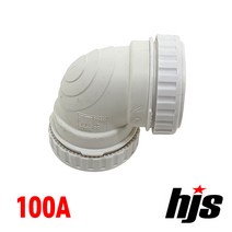 HJS 원터치 방음 2040 90도 엘보 DL 100A (PVC 이음관 PPI 평화 부속 직각 100mm), 1개