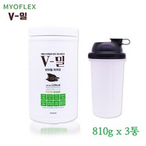마이오플랙스 식물성 고단백질 브이밀 카카오 채식쉐이크 단백질보충 분말 프로틴 810g, 3통