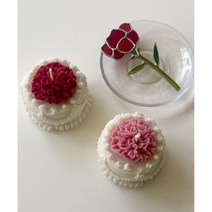 카네이션 케이크캔들, 핑크, 블랙체리