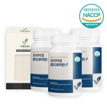 콘드로이친 1200mg 상어연골 고함량 저분자 콘드로이친 해조칼슘 초록잎홍합 우슬 보스웰리아 식약처인증, 120정3병
