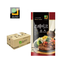 [한국소스 소스인] 스테이크 소스 70g x 150개 / 업소용 양념 로스구이 육류 햄 소세지 감튀 감자튀김 소시지